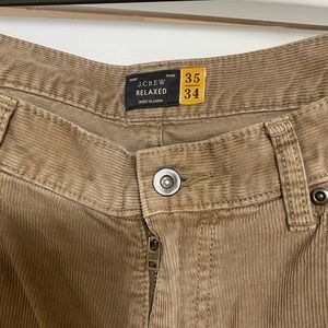 Men’s J. Crew Relaxed Corduroy Pants 35x34